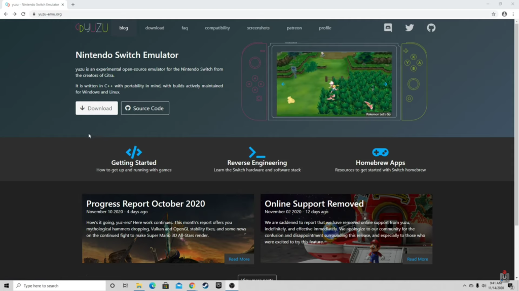 is there such thing as a nintendo switch emulator for pc